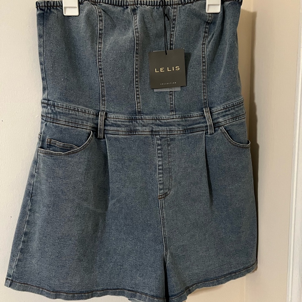 Le Lis Denim Romper